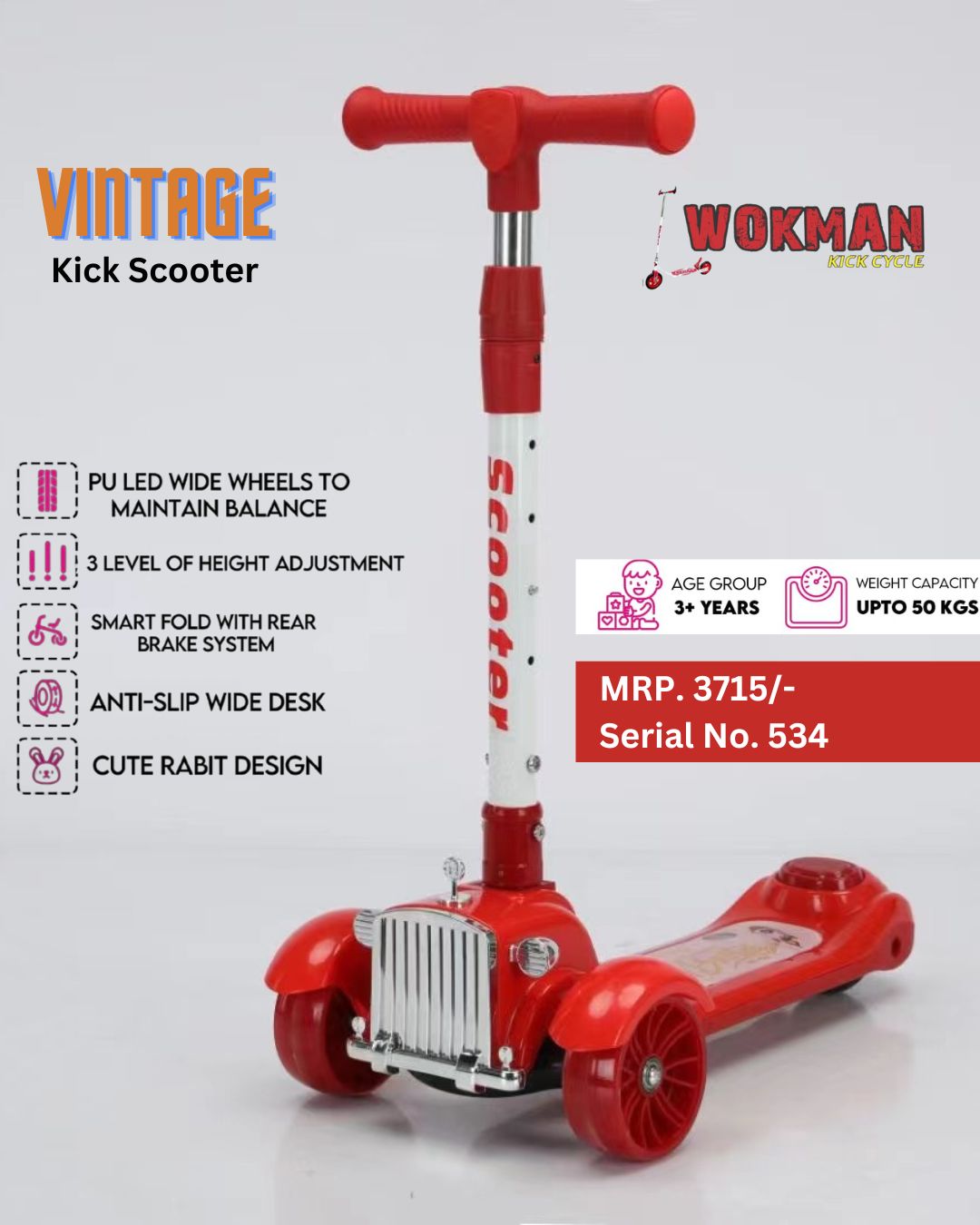Vintage Kick Scooter By Wokman