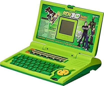 Learning Laptop Tablet Toddler Computer Educational Toy for Kids with LED Screen Display, 8 Learning Modes Gift for Kids (Ben 10 Laptop)