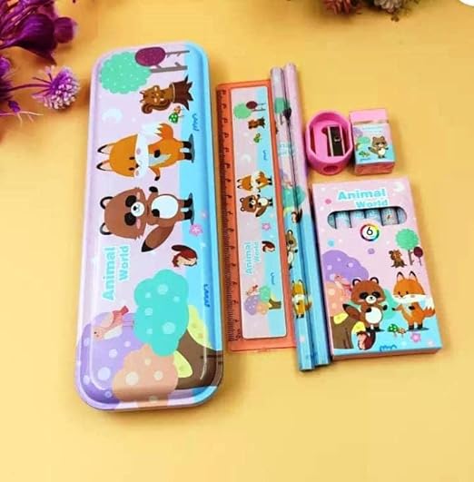 Cartoon Printed Stationary Gift Set for Boys and Girls