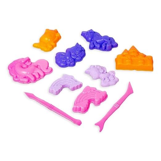 Unicorn Sand Art with 6 Molds | Soft Sand Clay Kit for Kids