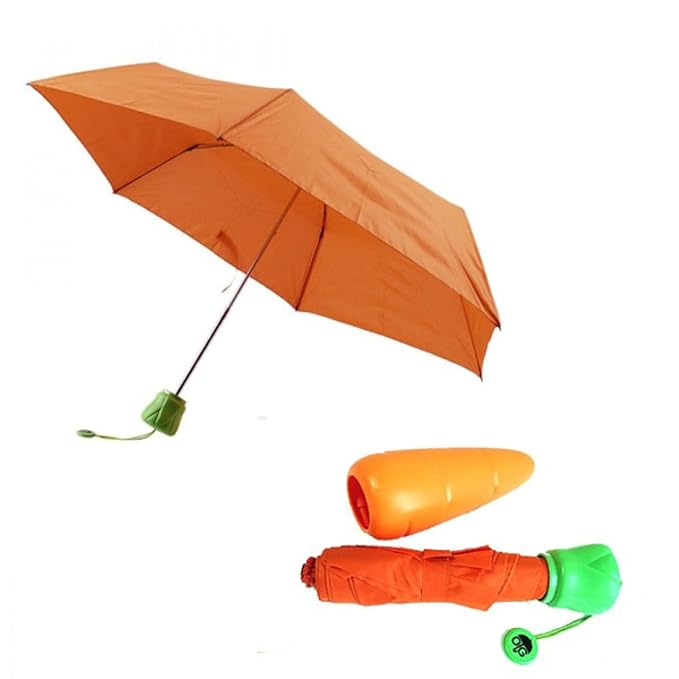 Carrot Shaped Folding Umbrella, Sun Umbrella