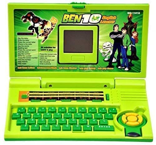 Learning Laptop Tablet Toddler Computer Educational Toy for Kids with LED Screen Display, 8 Learning Modes Gift for Kids (Ben 10 Laptop)