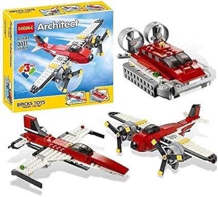 3 in 1 Architect Series Plane Fighter Jet Building Block Toy Set