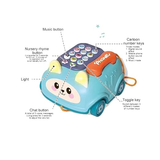 Rabbit Phone Car With Music, Ringtones, Lights