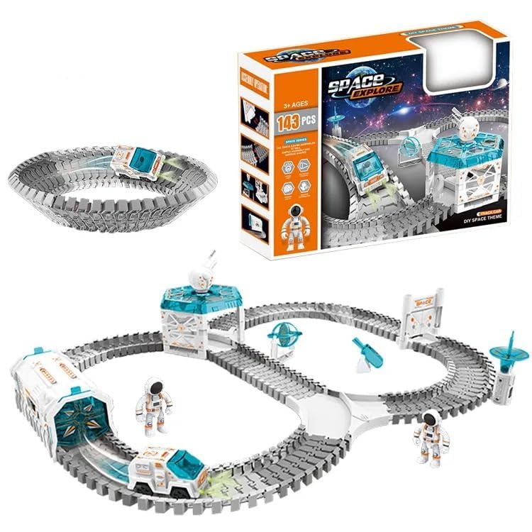 143pcs Spaceman Railway Space Track Toy