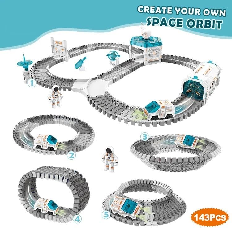 143pcs Spaceman Railway Space Track Toy