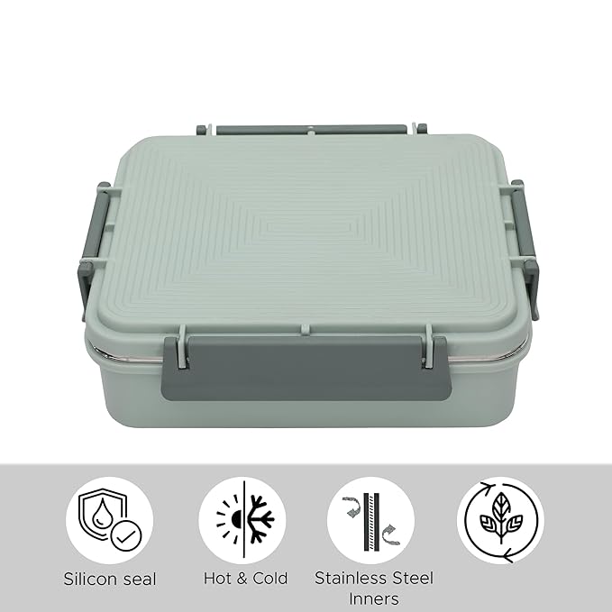 Square Steel Insulated Lunch Box