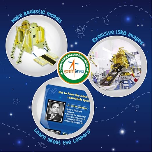 Mapology Chandrayaan | ISRO Rocket Model & Satellite | Astronaut Toy | Educational Toys for Kids 5+Years | 3D Puzzles