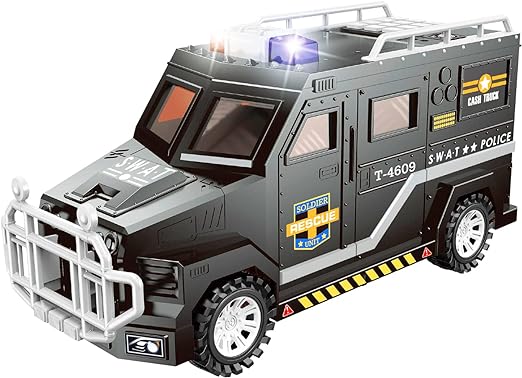 Police Car Shaped Piggy Bank - Coin Money Storage