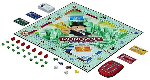 Monopoly E-Banking fantasy boardgame for Families and Kids,Multicolor