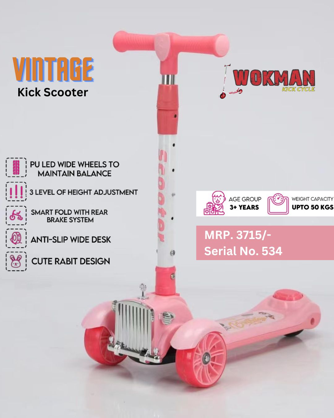 Vintage Kick Scooter By Wokman