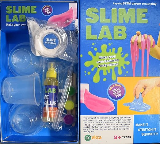Slime lab for boys and girls with slime activator (diy, safe for kids) (made in india)- Multi color