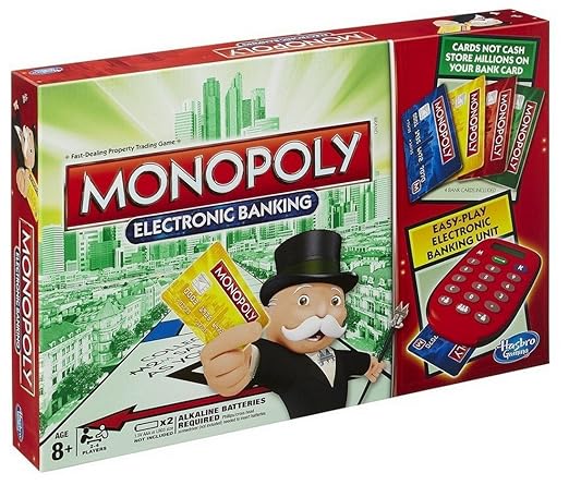 Monopoly E-Banking fantasy boardgame for Families and Kids,Multicolor