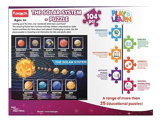 Play & Learn Play & Learn-Solar System,Educational,104 Pieces,Puzzle,for 6 Year Old Kids and Above,Toy