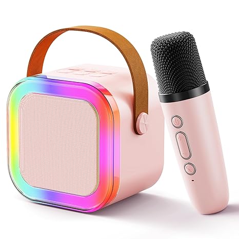 Colorful Bluetooth Karaoke Speaker for Kids with Wireless Mic