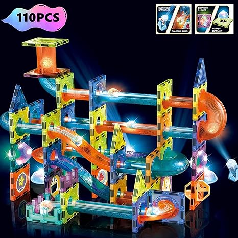Light Magnetic Tiles- Building Blocks for Kids