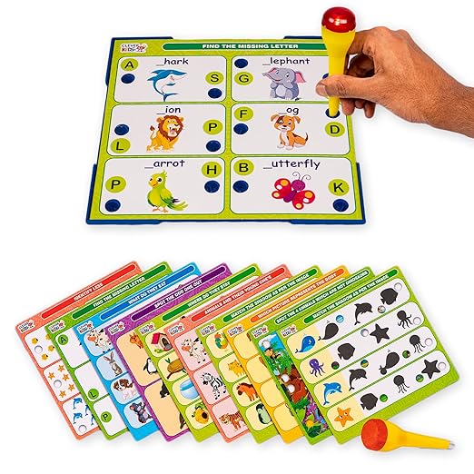 Intellikids Animals A Perfect Electro Game. 10 Double Sided Printed Cards. If it Lights its Right. A Fun Way to Learn About Animals