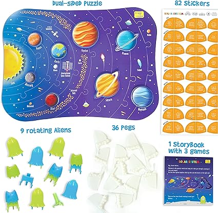 Mapology Solar System Puzzle - Learning Aid and Educational Toy - for Children Ages 4 And Over
