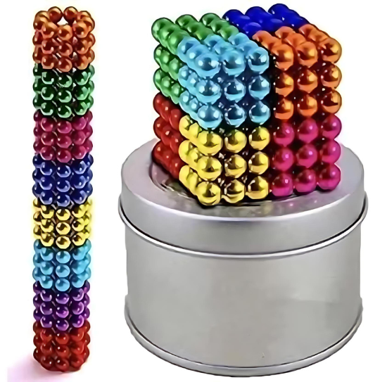 Magnetic Ball For Stress Relief Cube Toy 216 pieces Multicolor Sardar Ji Toys