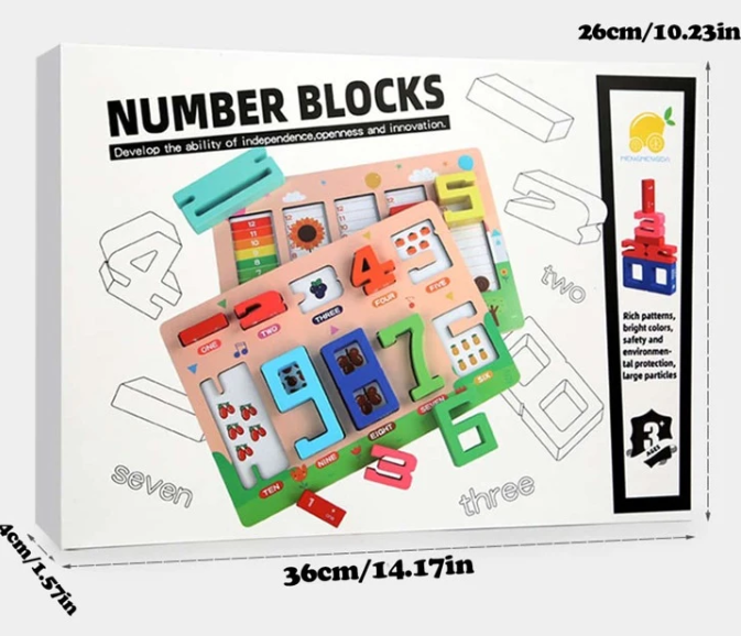 A Digital Building Block Jenga Le Children's Toy, Children's Educational Intelligence Layer Balance Wooden Block Game