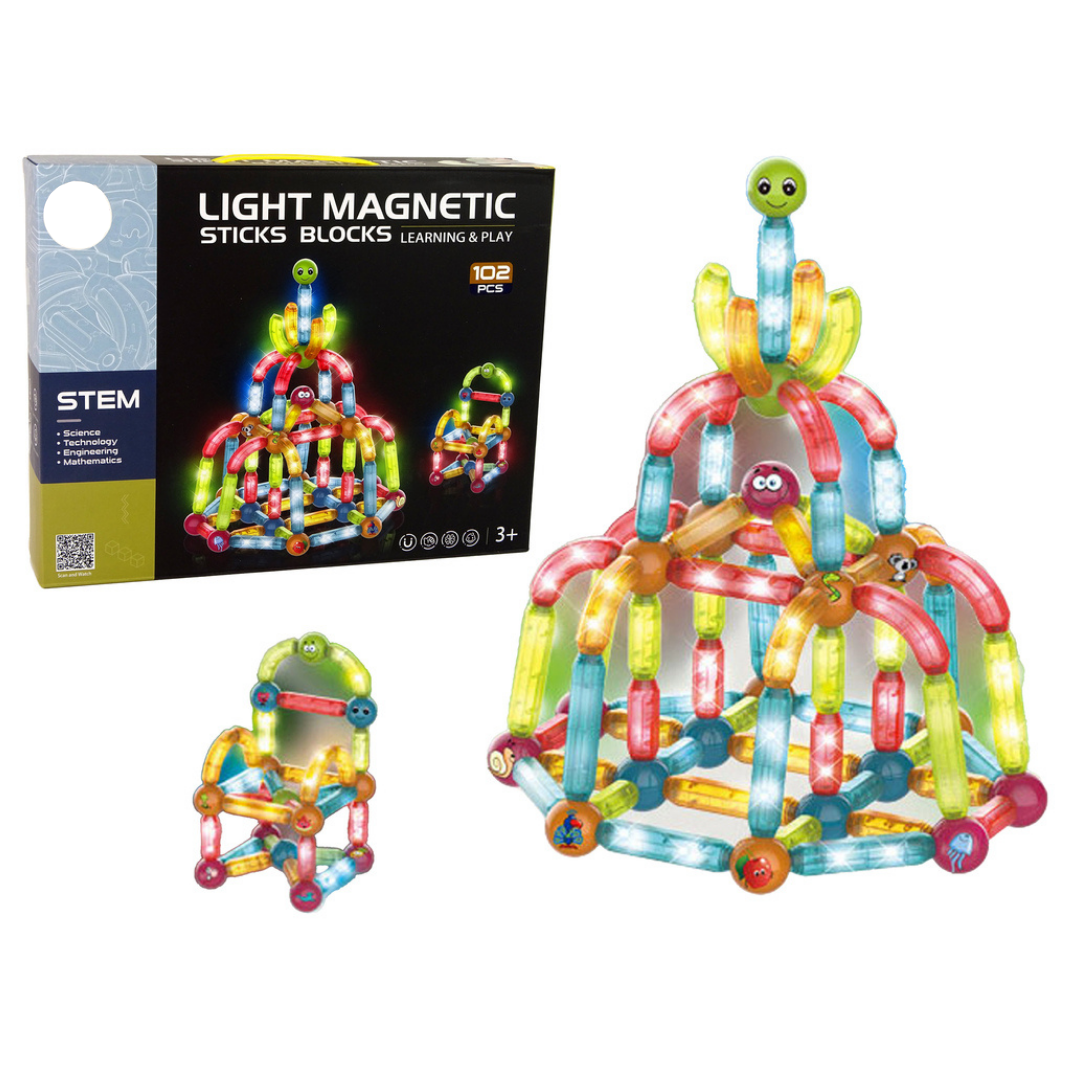 Educational Magnetic Blocks Set of 102 Elements