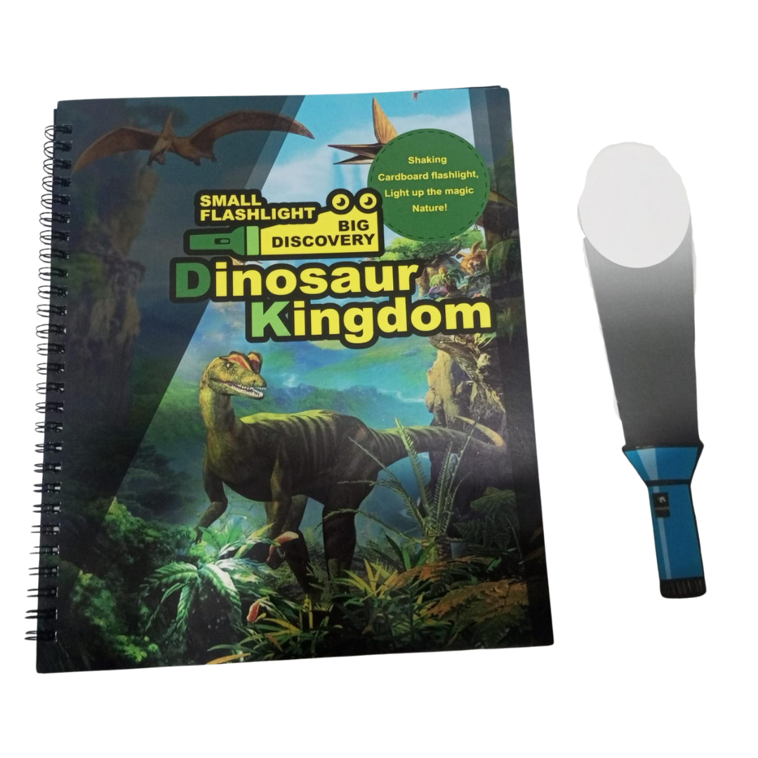 Dinosaur Kingdom Magic Flashlight Book For Kids