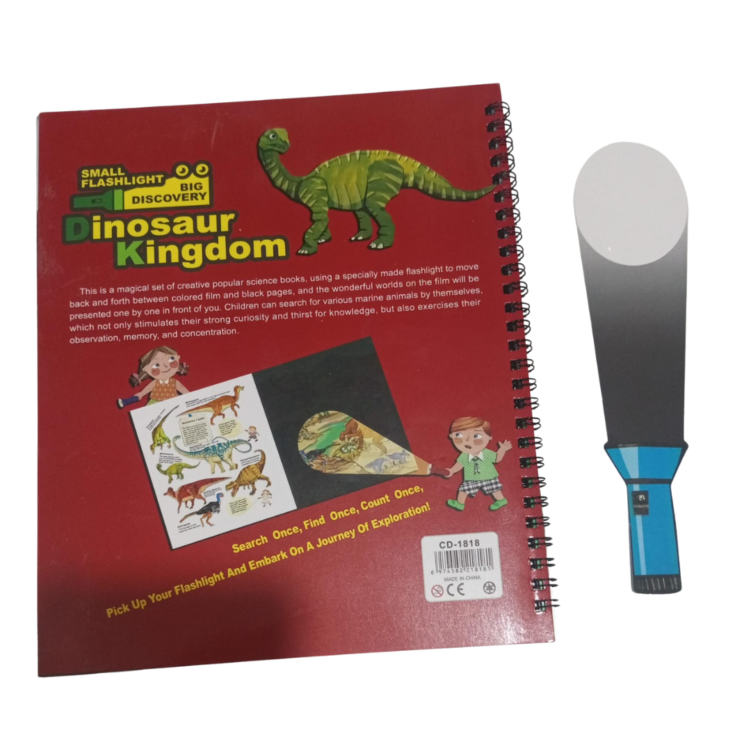 Dinosaur Kingdom Magic Flashlight Book For Kids
