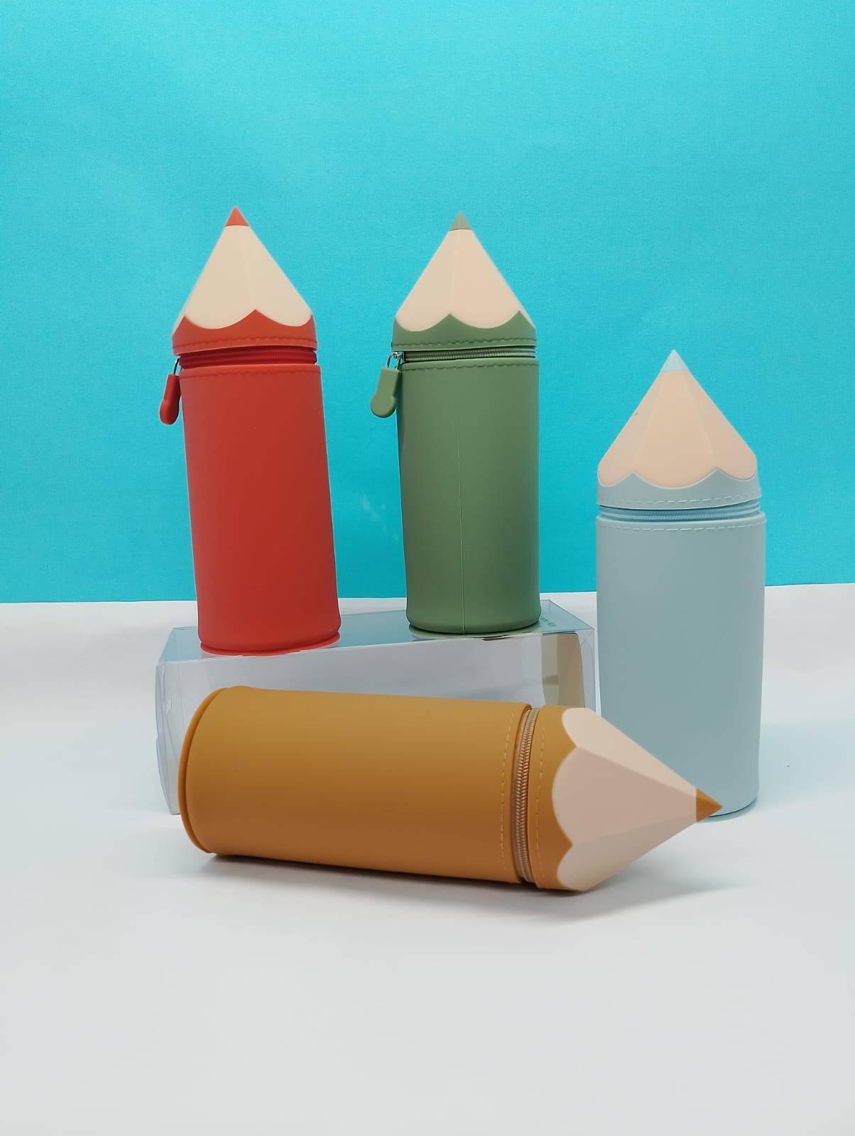 Cute Pen-Shaped Silicon Pencil Case