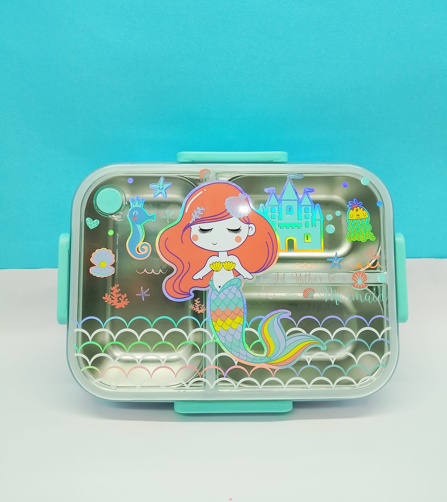 Mermaid Stainless Steel Bento Box (Blue)