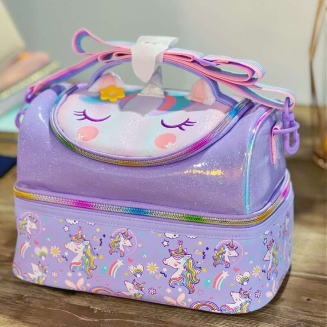 Kids Insulated Lunch Box for Girls Boys,Toddler Travel bags With Strips