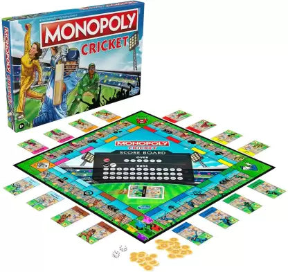 Monopoly Cricket Themed Board Game | For Families and Kids | Ages 8+ | 2 to 6 Players Board Game Accessories Board Game