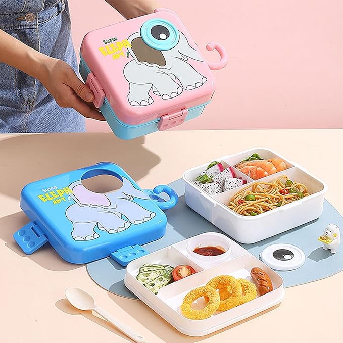 Elephant Cartoon Animal Character  Kids Lunch Box