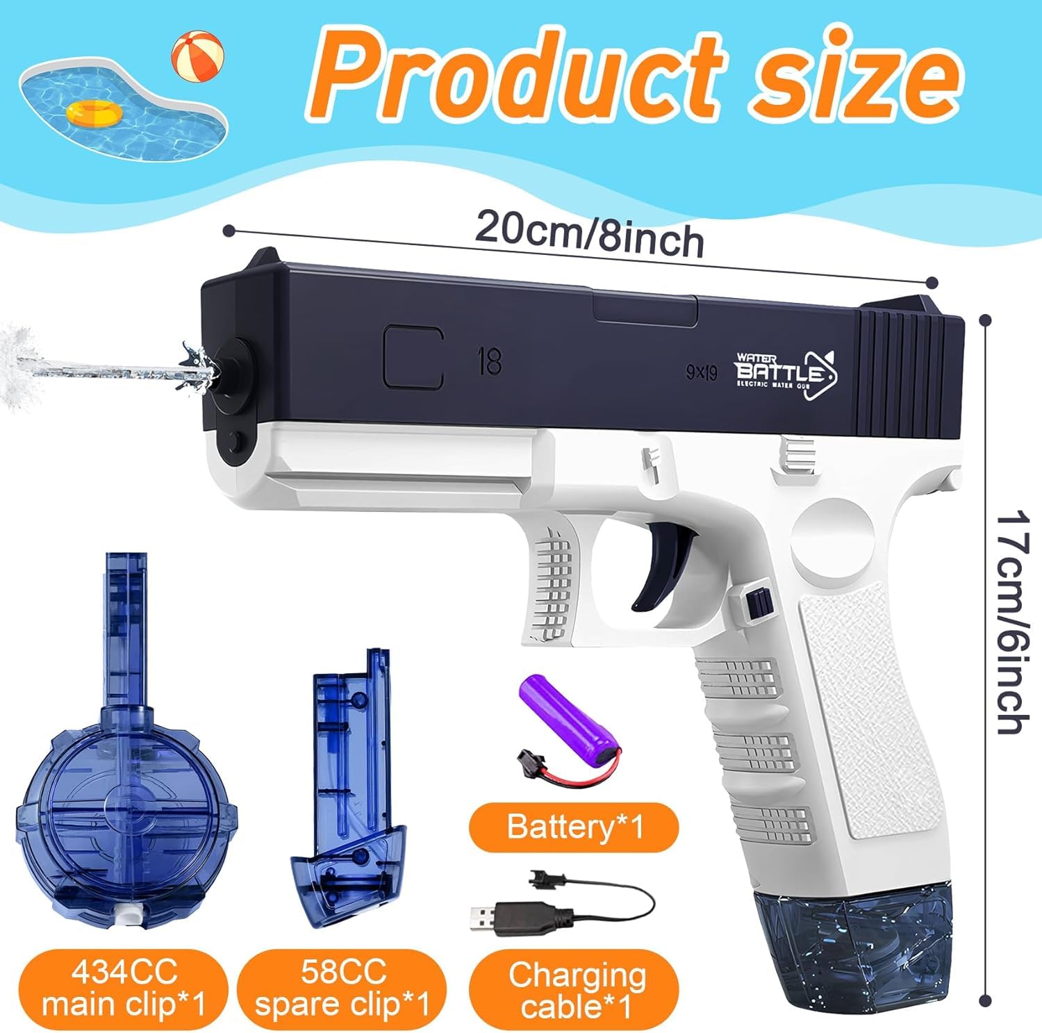 Big Electric Water Guns Pistol