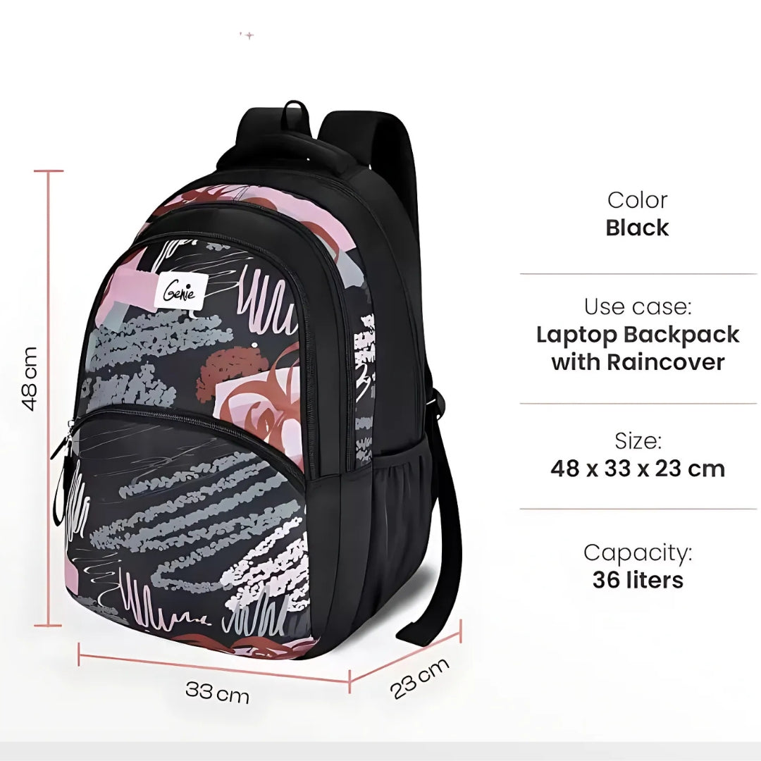 Large 36 L Laptop Backpack ORCHID  (Black)