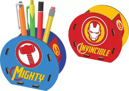 बच्चों के लिए मार्वल एवेंजर्स पेन स्टैंड मेकिंग किट लकड़ी (2601)