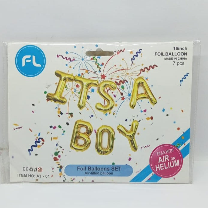 Its A Boy Foil Balloons Set