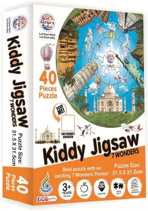 Kiddy jigsaw puzzle 7 Wonders for Kids (40 Pieces)