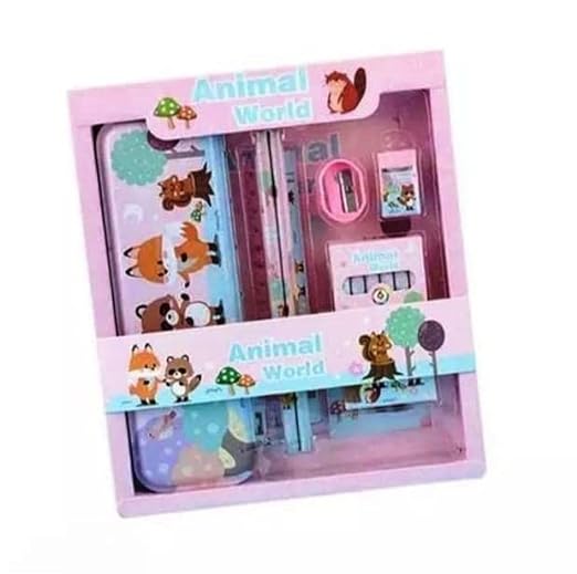 Cartoon Printed Stationary Gift Set for Boys and Girls