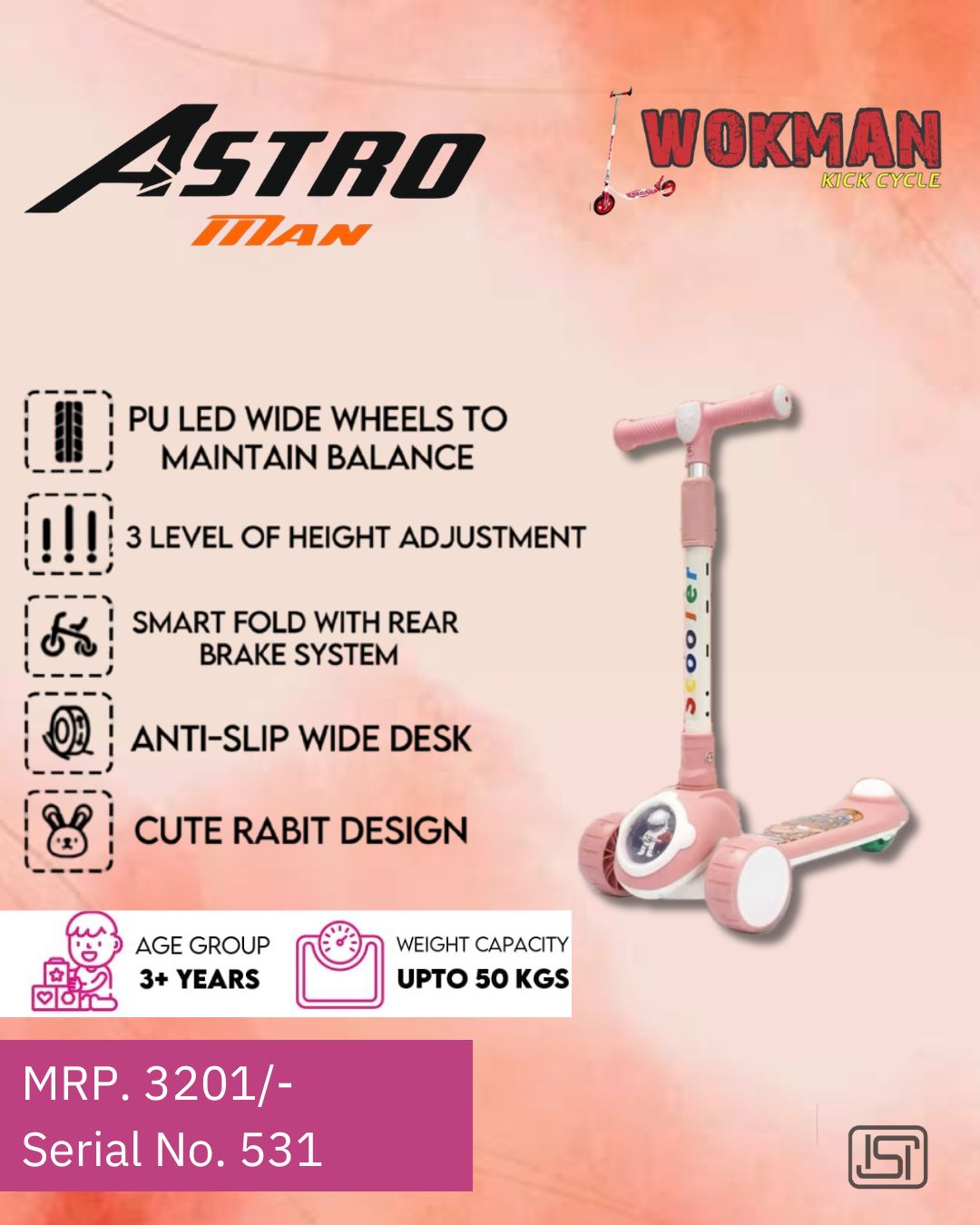 Astro Man Kick Scooter By Wokman