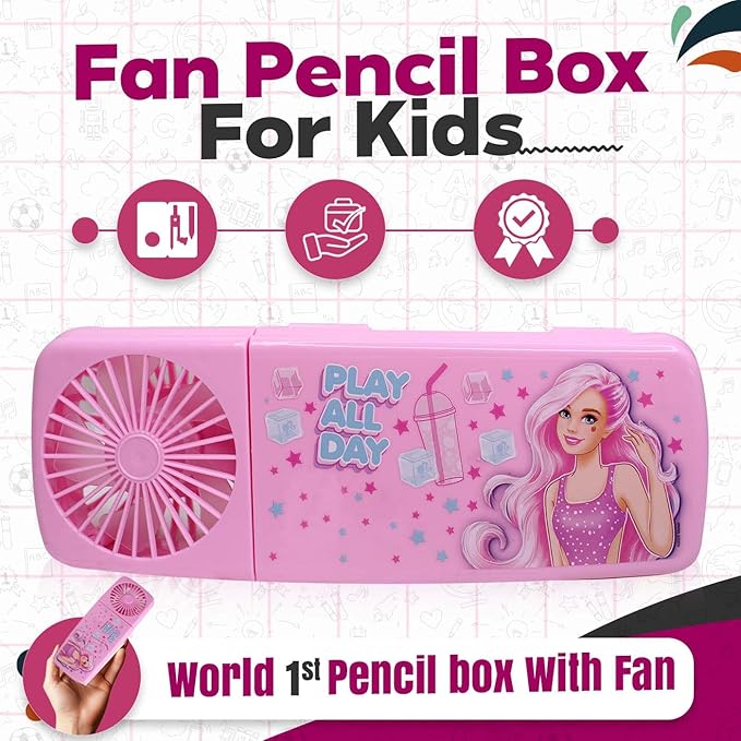 Pencil Box with Fan for Kids|