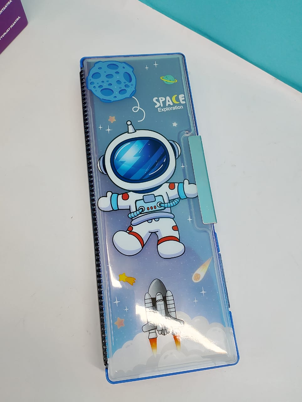 Space Print Geometry Box Blue