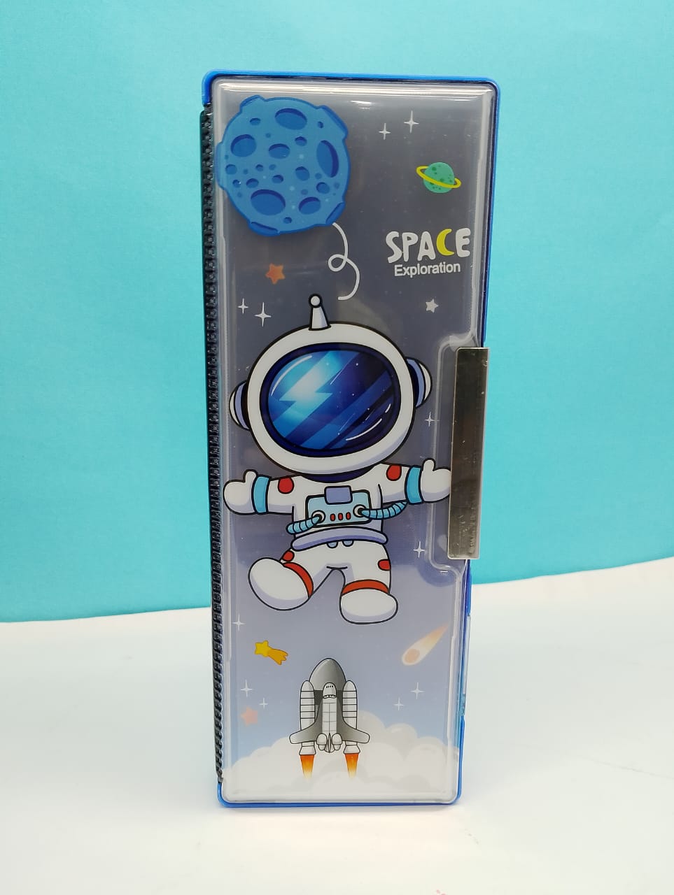 Space Print Geometry Box Blue