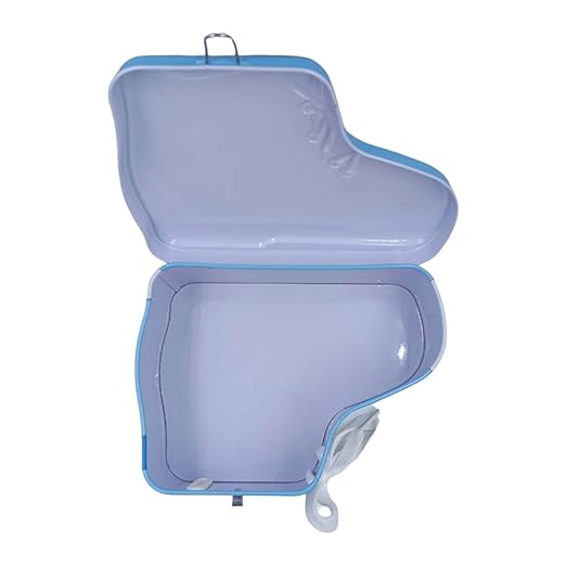 Shoes Theme Piggy Bank with Lock and Key Pink & Blue