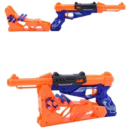 Blaze Storm Soft Bullet Gun with 10 Foam Bullets, Toy Gun Set for Kids