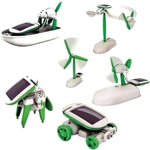 Fun Express 6-in-1 Solar Educational Robot Kit Toys