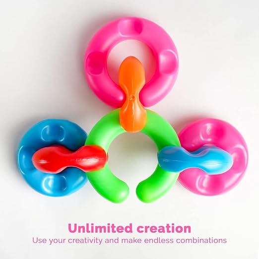 RATNA'S Baby Link Junior | Interlocking Educational Blocks for Kids, 12 Months +