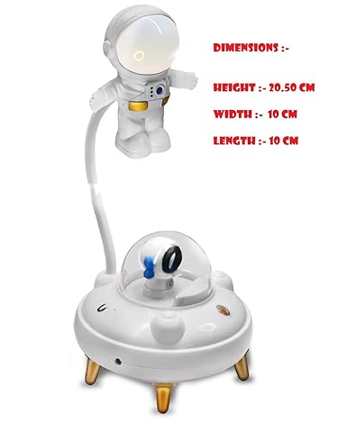 Astronaut Table Lamp,Study Lamp,Desk Lamp,Night Lamp for Office,Home,Study Room (White)