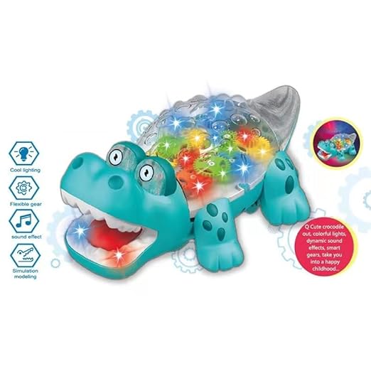 Transparent Gear Crocodile Early Learning Toy