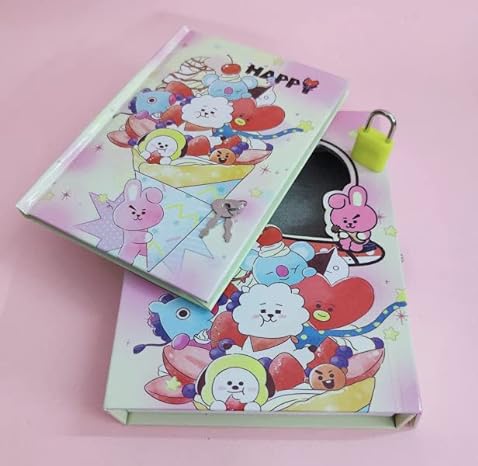Cartoon  Diary for Kids | Lock Diary for Boys School