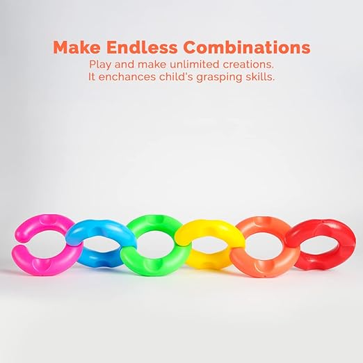 RATNA'S Baby Link Junior | Interlocking Educational Blocks for Kids, 12 Months +